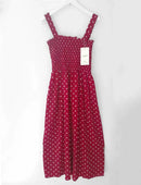 Robe femme été à pois femmes robes élégant col carré sans manches en mousseline de soie longue robe Super remise vestidos para mujer
