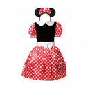 Robe Minnie mignonne avec bandeau pour bébés filles, jeu de rôle à pois, robe de princesse décontractée au-dessus du genou
